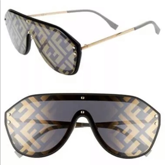 Fendi Fabulous Sunglasses M0039GS 2M2 Black Gold - Picture 5 of 8
